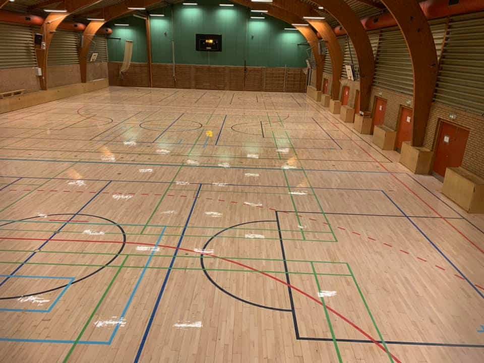 baneopstregning sportshaller